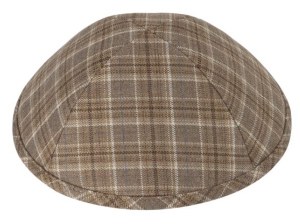 Picture of iKippah Brown Box Plaid Size 2